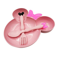 Load image into Gallery viewer, 3Pcs/Set Baby Eating Food Tableware Dishes Kids Dinner Bowl Spoon Fork Fruit Plate Heath Children Training Dinnerware with box