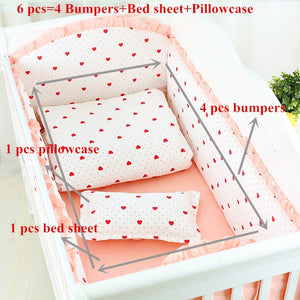 6pcs/set Blue Universe Design Crib Bedding Set Cotton Toddler Baby Bed Linens Include Baby Cot Bumpers Bed Sheet Pillowcase