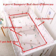 Load image into Gallery viewer, 6pcs/set Blue Universe Design Crib Bedding Set Cotton Toddler Baby Bed Linens Include Baby Cot Bumpers Bed Sheet Pillowcase