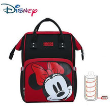 Load image into Gallery viewer, Disney Minnie Mickey Classic Red Diaper Bags 2PCS/SET Mummy Maternity Backpack Nappy Bag Large Capacity Baby Bag Travel 3D Doll