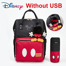 Load image into Gallery viewer, Disney Minnie Mickey Classic Red Diaper Bags 2PCS/SET Mummy Maternity Backpack Nappy Bag Large Capacity Baby Bag Travel 3D Doll