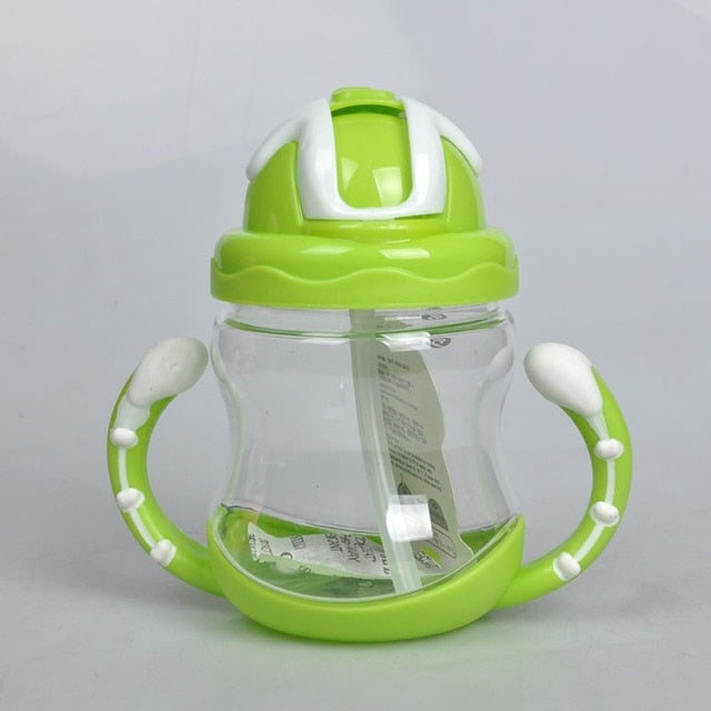 Cute Baby Feeding Cup  with Straw Children Learn Feeding